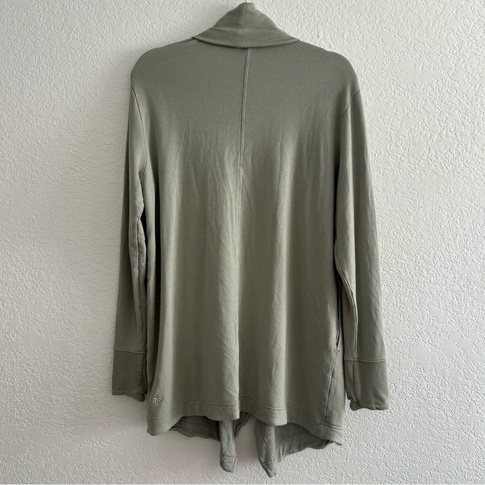 Athleta Nirvana Pranayama Minimalistic Mint Green Wrap Tencel Modal Cardigan - Picture 11 of 13